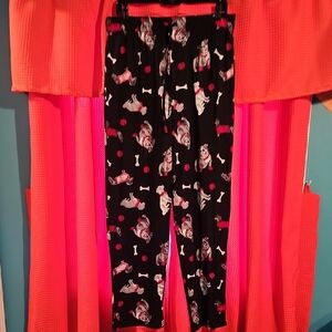 Essentials Black and Gray Pajama Pants